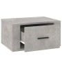 Comodini a Muro 2 pz Grigio Cemento 50x36x25 cm