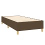 Letto a Molle Materasso e LED Marrone Scuro 90x190cm in Tessuto