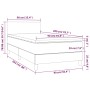 Giroletto a Molle con Materasso Blu Scuro 90x200 cm in Velluto