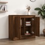 Credenza Rovere Marrone 70x35,5x67,5 cm in Legno Multistrato