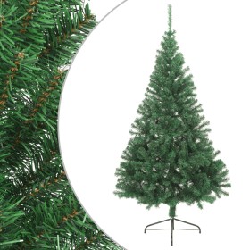 Albero di Natale Artificiale Metà con Supporto Verde 180 cm PVC