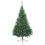 Albero di Natale Artificiale Metà con Supporto Verde 180 cm PVC