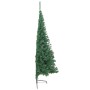 Albero di Natale Artificiale Metà con Supporto Verde 180 cm PVC