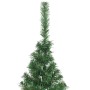 Albero di Natale Artificiale Metà con Supporto Verde 180 cm PVC