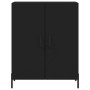 Credenza Nera 69,5x34x180 cm in Legno Multistrato