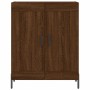 Credenza Rovere Marrone 69,5x34x180 cm in Legno Multistrato