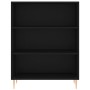 Credenza Nera 69,5x32,5x180 cm Legno Multistrato