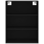 Credenza Nera 69,5x34x180 cm in Legno Multistrato