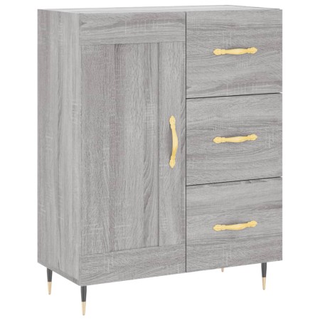 Credenza Grigio Sonoma 69,5x34x180 cm in Legno Multistrato