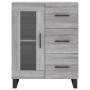 Credenza Grigio Sonoma 69,5x34x180 cm in Legno Multistrato