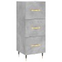 Credenza Grigio Cemento 34,5x34x180 cm in Legno Multistrato