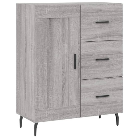 Credenza Grigio Sonoma 69,5x34x180 cm in Legno Multistrato