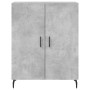 Credenza Grigio Cemento 69,5x34x180 cm in Legno Multistrato