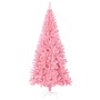Albero di Natale Artificiale Sottile con Base Rosa 210 cm PVC