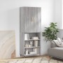 Credenza Grigio Sonoma 69,5x34x180 cm in Legno Multistrato