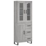 Credenza Grigio Sonoma 69,5x34x180 cm in Legno Multistrato