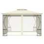 Gazebo con Rete 300x300x265 cm Crema