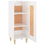 Credenza Bianco Lucido 34,5x34x90 cm in Legno Multistrato