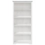 Libreria BODO 5 Ripiani 82x40x173 cm Legno Massello Pino Bianco