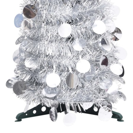 Albero di Natale Artificiale Apribile Argento 150 cm PET