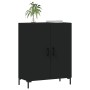 Credenza Nera 69,5x34x90 cm in Legno Multistrato