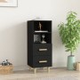 Credenza Nera 34,5x34x90 cm in Legno Multistrato