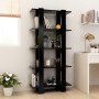 Libreria/Divisorio Nero 80x30x160 cm in Truciolato