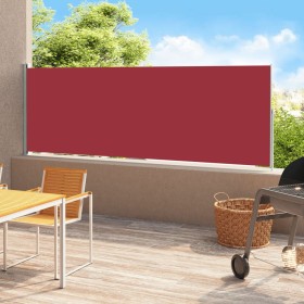 Tenda Laterale Retrattile per Patio 180x500 cm Rossa