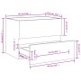 Mobile Lavabo Rovere Marrone 60x38,5x45 cm in Legno Multistrato