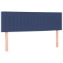 Letto a Molle con Materasso e LED Blu 140x200 cm in Tessuto