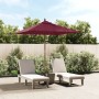 Ombrellone da Giardino con Palo in Legno Bordeaux 198x198x231cm