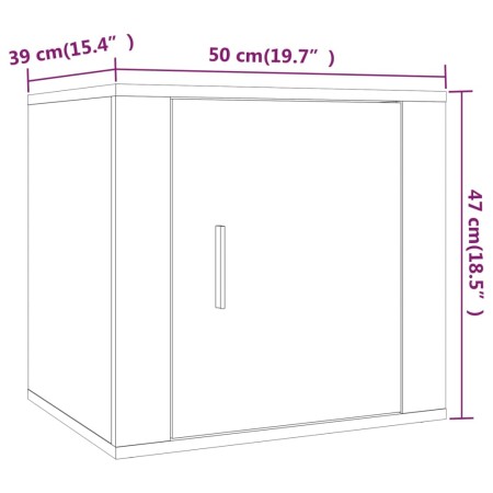 Comodini 2 pz Rovere Sonoma 50x39x47 cm