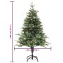 Albero di Natale Preilluminato con Pigne Verde 120 cm PVC e PE