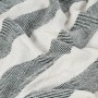 Copriletto a Righe in Cotone 125x150 cm Verde Scuro