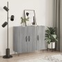 Credenza Grigio Sonoma 90x34x80 cm in Legno Multistrato