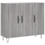 Credenza Grigio Sonoma 90x34x80 cm in Legno Multistrato