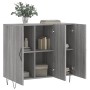 Credenza Grigio Sonoma 90x34x80 cm in Legno Multistrato