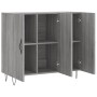 Credenza Grigio Sonoma 90x34x80 cm in Legno Multistrato