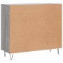 Credenza Grigio Sonoma 90x34x80 cm in Legno Multistrato