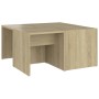 Tavolini Salotto 4pz Rovere Sonoma 33x33x33cm Legno Multistrato