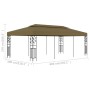 Gazebo 6x3 m Grigio Talpa 180 g/m²