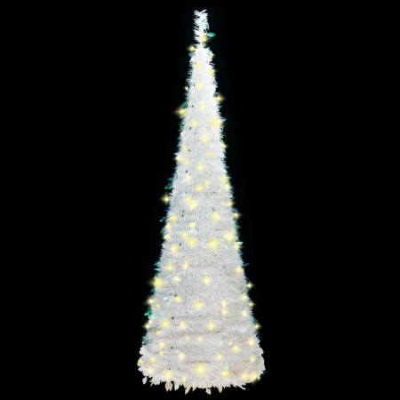 Albero di Natale Artificiale Pop-up con 200 LED Bianco 210 cm