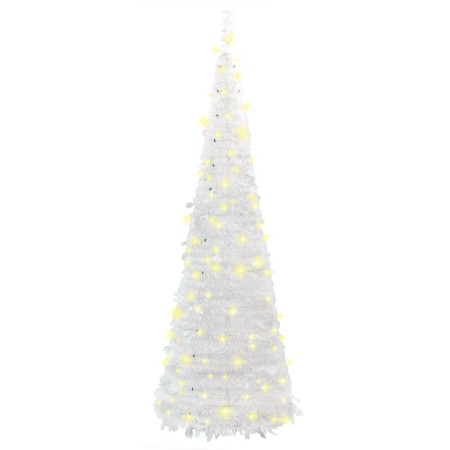 Albero di Natale Artificiale Pop-up con 200 LED Bianco 210 cm