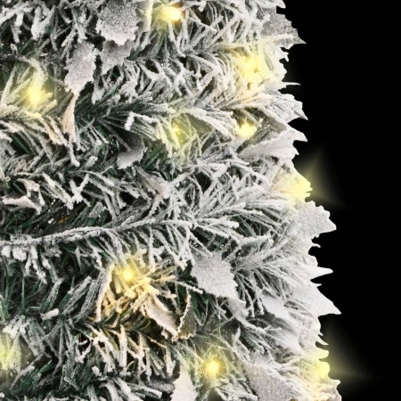 Albero di Natale Artificiale Pop-up Neve Fioccata 100 LED 150cm