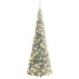 Albero di Natale Artificiale Pop-up Neve Fioccata 100 LED 150cm