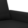 Set di Divani 3 pz con Cuscini Nero in Similpelle