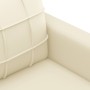 Set di Divani 3 pz con Cuscini crema in Similpelle