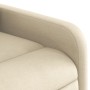 Poltrona Reclinabile Massaggiante Elettrica Crema in Tessuto
