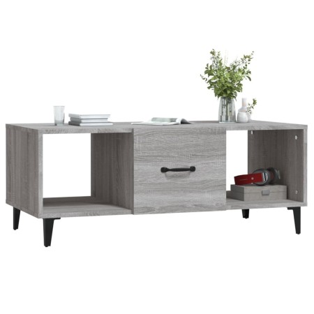 Tavolino da Salotto Grigio Sonoma 102x50x40cm Legno Multistrato