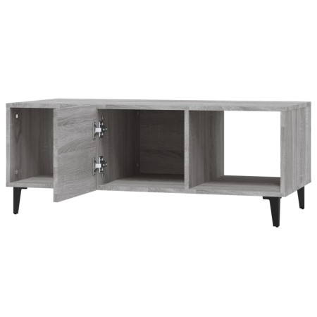 Tavolino da Salotto Grigio Sonoma 102x50x40cm Legno Multistrato